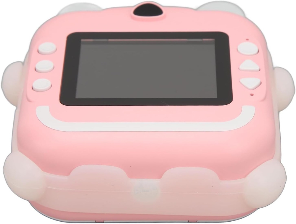 Детская фотокамера с мгновенной печатью Зайка розовый