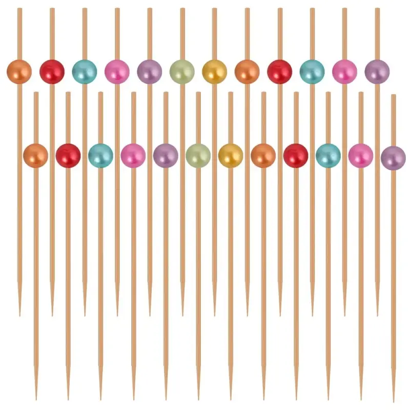 Шпажки для канапе Яркие бусинки набор 24 шт