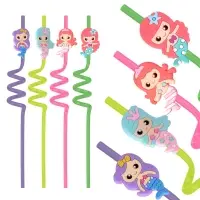 Трубочки для коктейля Веселые русалочки 4 шт