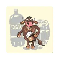 Подставка под горячее Забавный бычок 14х14см (ассортимент)