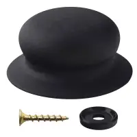 Ручка для крышки с саморезом 6 см черная