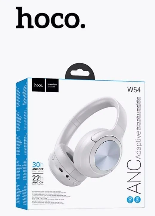 Наушники беспроводные W54 белые