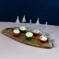 Топпер для украшения Ель колор набор 5 шт