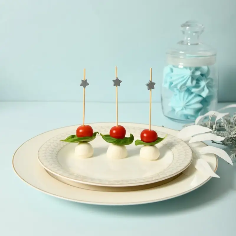 Шпажки для канапе Звезды серебро 24 шт