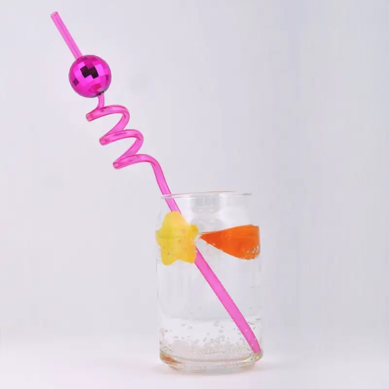 Трубочки для коктейля Шарики 4 шт (ассортимент)