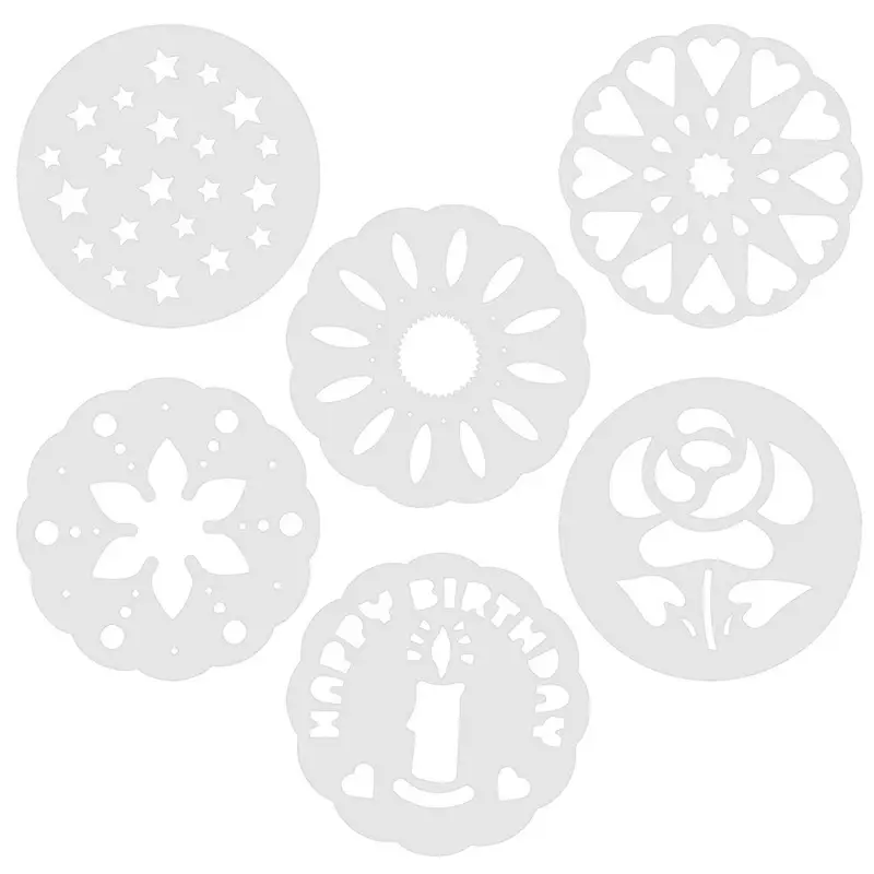 Трафареты для торта набор 6 шт диаметр 17,5 см