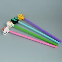 Трубочки для коктейля С колпачком 4 шт