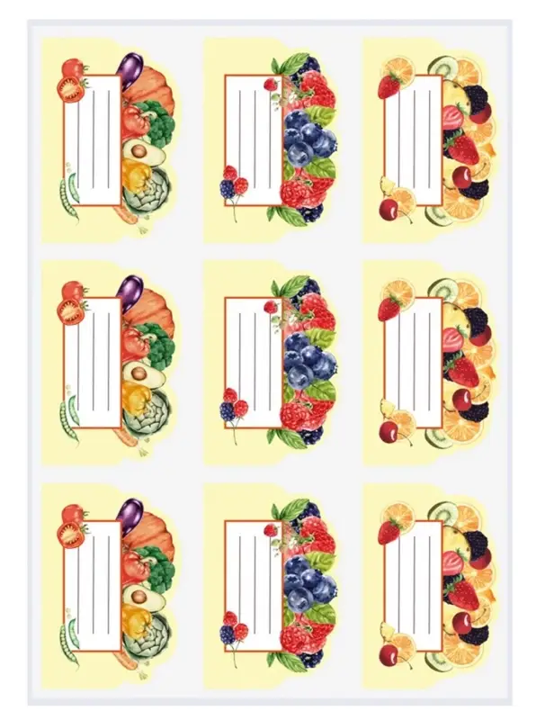 Наклейки на банки с консервацией Бабушкин урожай 45 шт