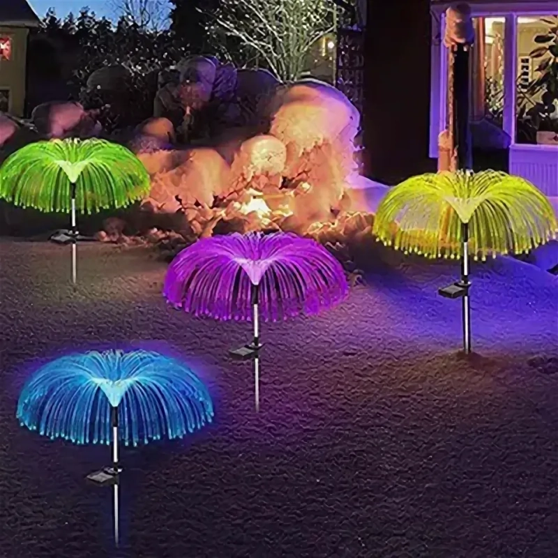 Садовый уличный светильник на солнечной батарее Медуза 2 шт