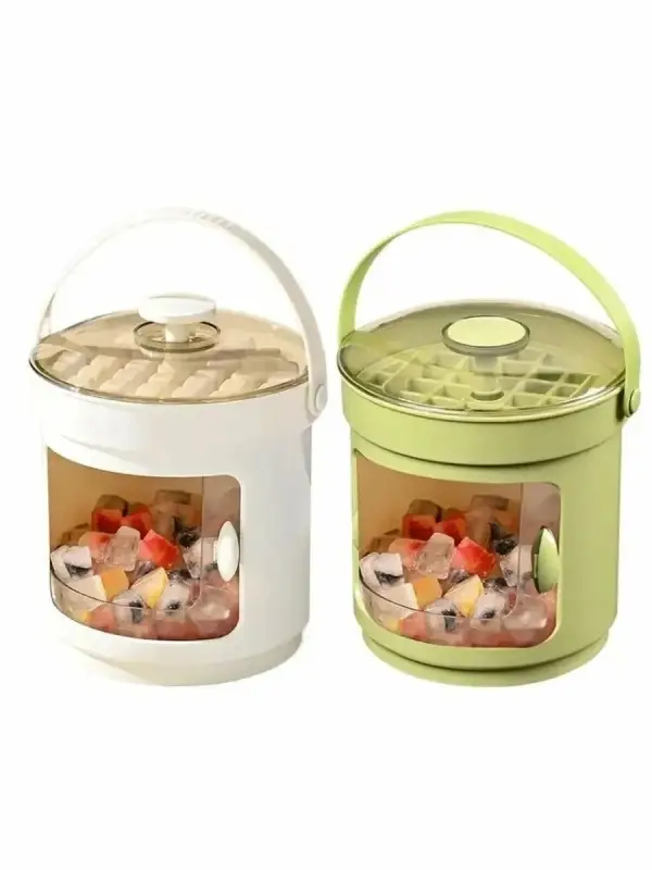 Многоразовая форма для льда с контейнером (цвет в ассортименте)