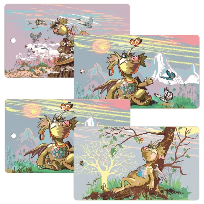 Разделочная доска Дракон весельчак 29х17 см (ассортимент)