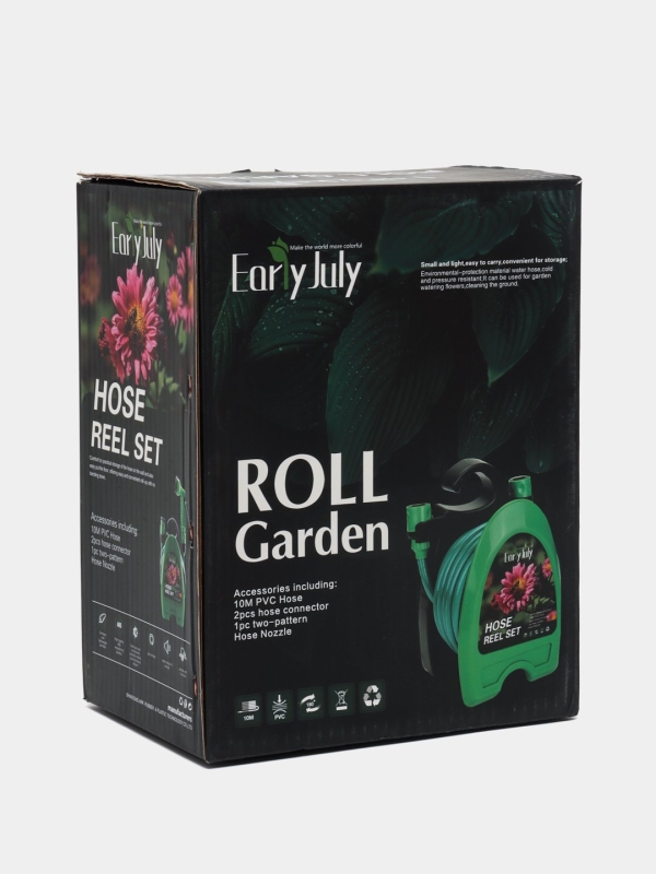 Шланг катушка 10м с пистолетом-распылителем (цвет в ассортимете)