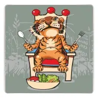 Доска разделочная Тигр Кайфолов 18х18 см (ассортимент)