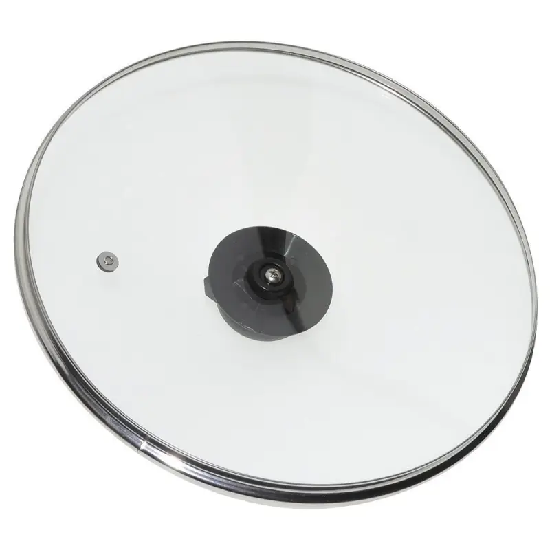 Крышка стеклянная с металлическим ободом диаметр 24см