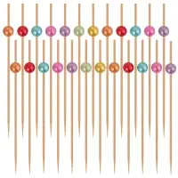 Шпажки для канапе Яркие бусинки набор 24 шт