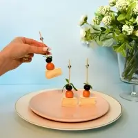 Шпажки для канапе Диско шар серебро 24 шт