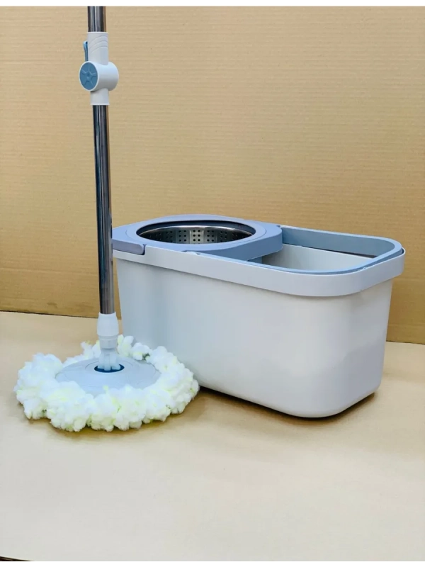 Швабра с отжимом и ведром для пола круглая