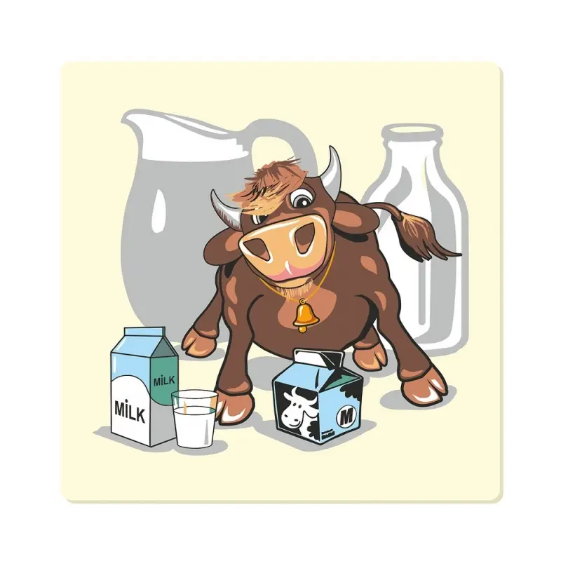 Подставка под горячее Забавный бычок 14х14см (ассортимент)