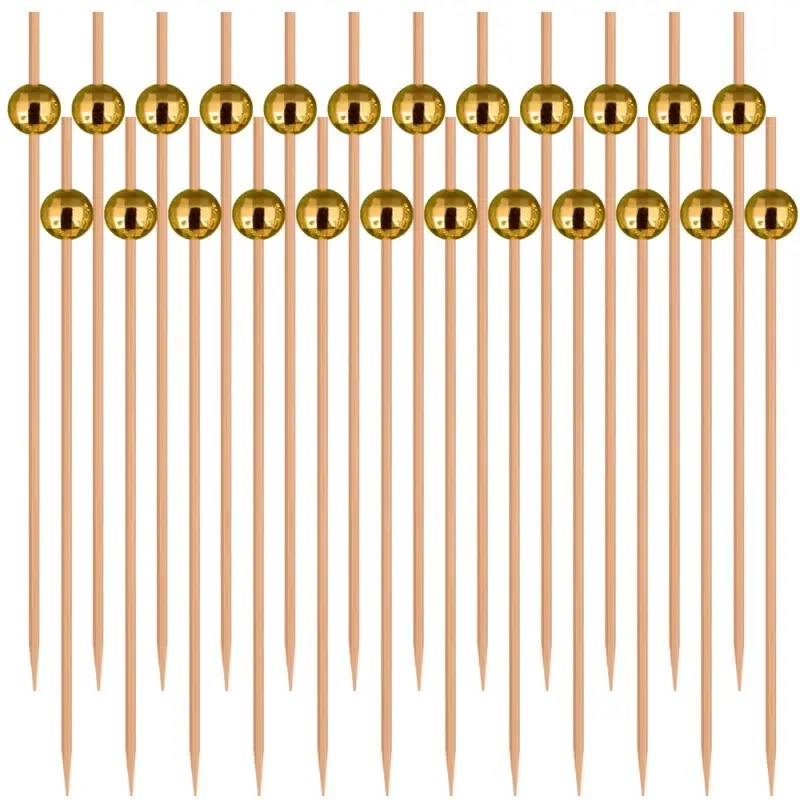 Шпажки для канапе Диско шар золото 24 шт