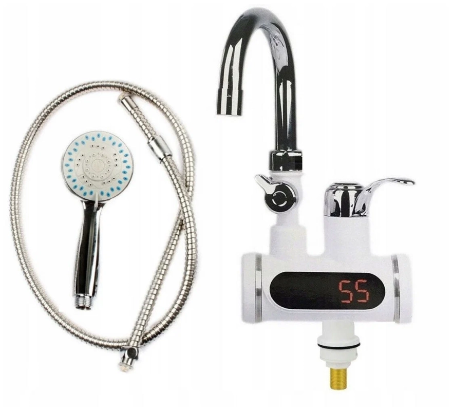 Водонагреватель проточный электрический с душем на кран