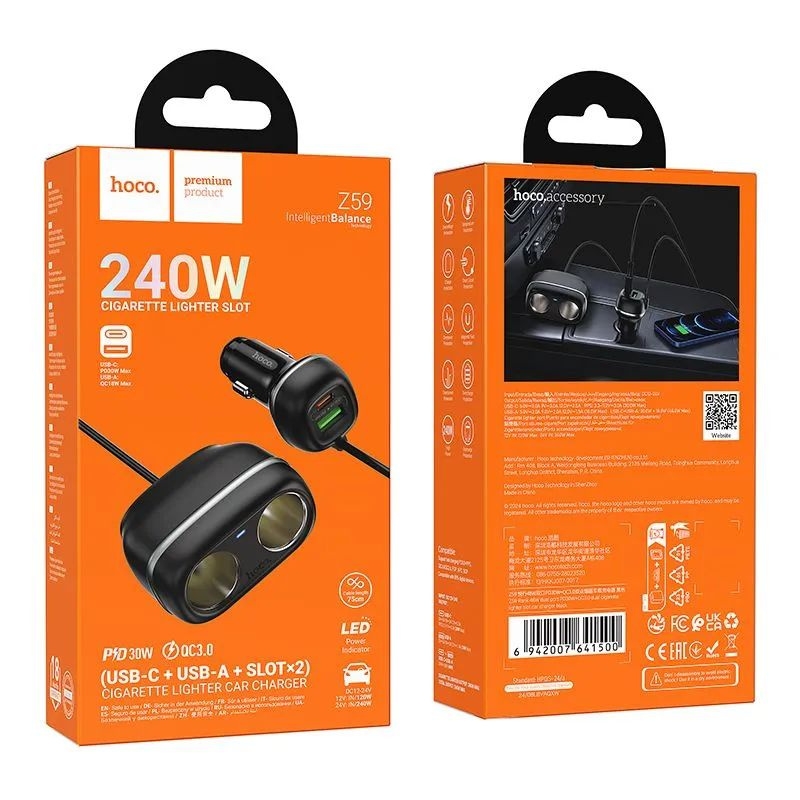 Автомобильное зарядное устройство Hoco Z59