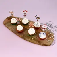 Топпер для украшения Новогодняя компания набор 6 шт