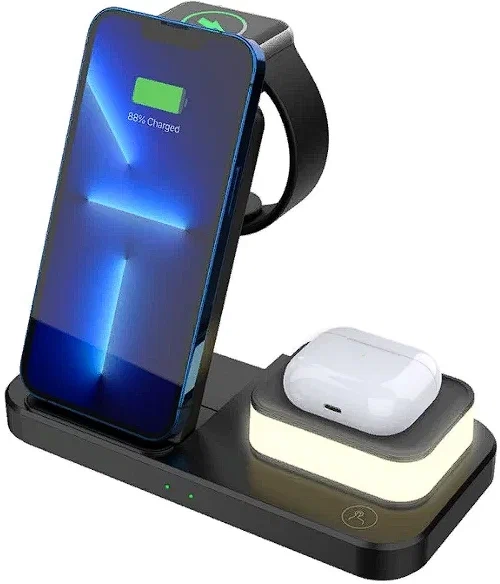 Беспроводная зарядка с ночником 4в1