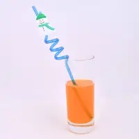 Трубочки для коктейля Новогодняя компания 4 шт