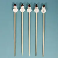 Шпажки для канапе Снеговики 24 шт