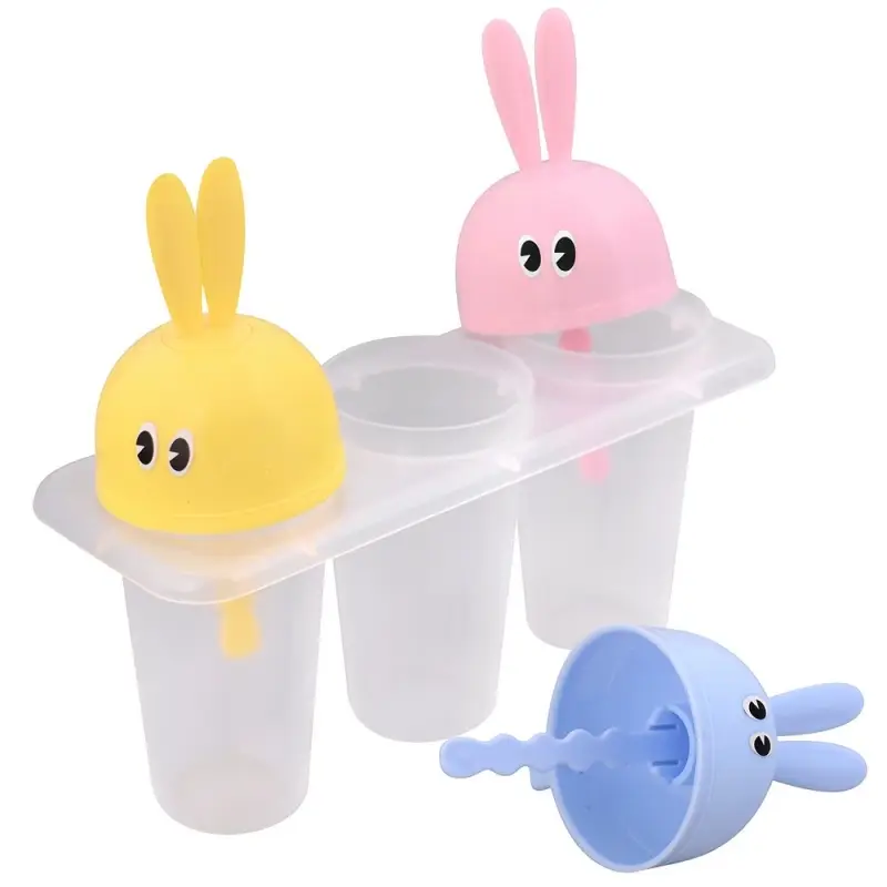 Формы для мороженого Зайки 3 ячейки