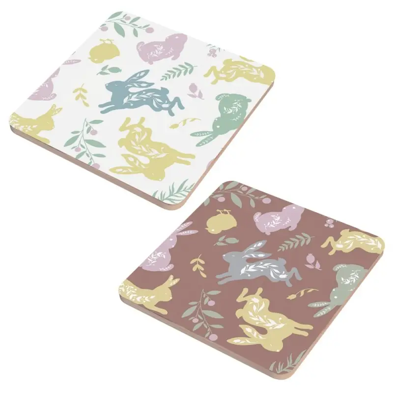 Подставка под горячее Пасхальные зайцы 14х14 см (ассортимент)