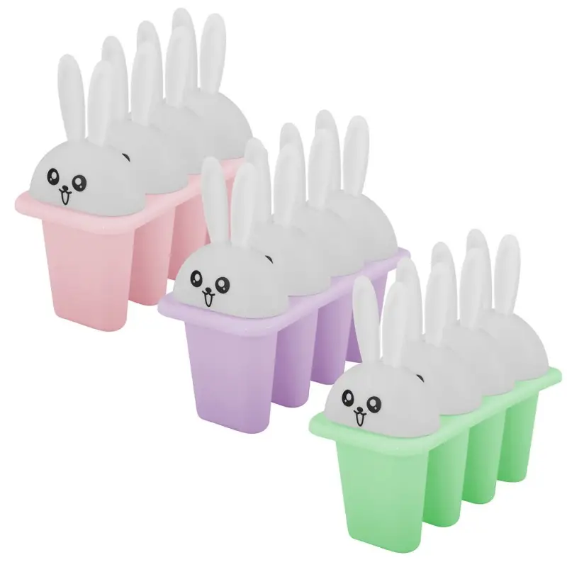 Форма для мороженого 4 ячейки Зайчата