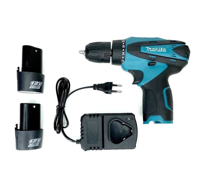 Шуруповерт Makita аккумуляторный 12V  24 Нм  2 АКБ (цвет в ассортименте)