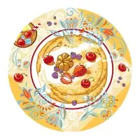 Доска разделочная подставка под горячее Широкая Масленица 20см (ассортимент)