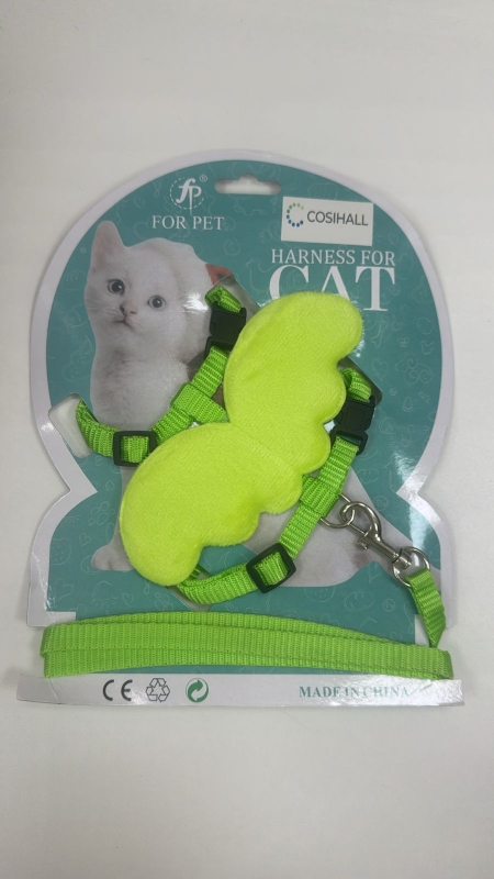 Шлейка с крыльями зеленая