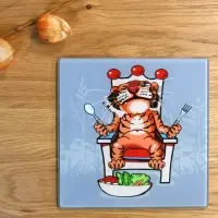 Доска разделочная Тигр Кайфолов 18х18 см (ассортимент)