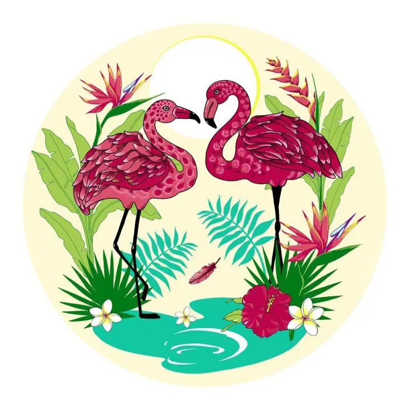 Доска разделочная Подставка под горячее Фламинго 20см (ассортимент)