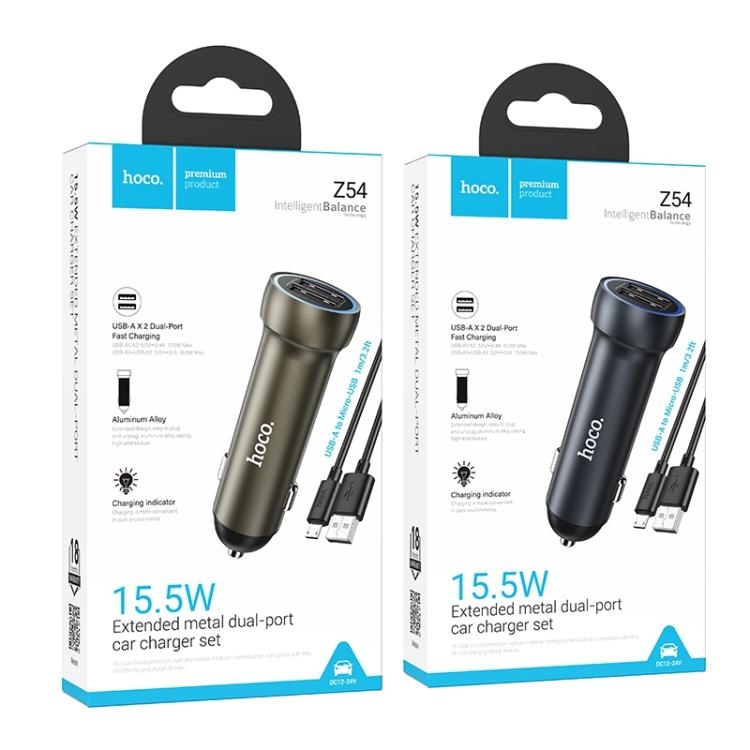 Автомобильное зарядное устройство HOCO Z54 (цвет в ассортименте)