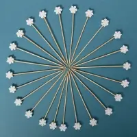 Шпажки для канапе Снежинки 24 шт