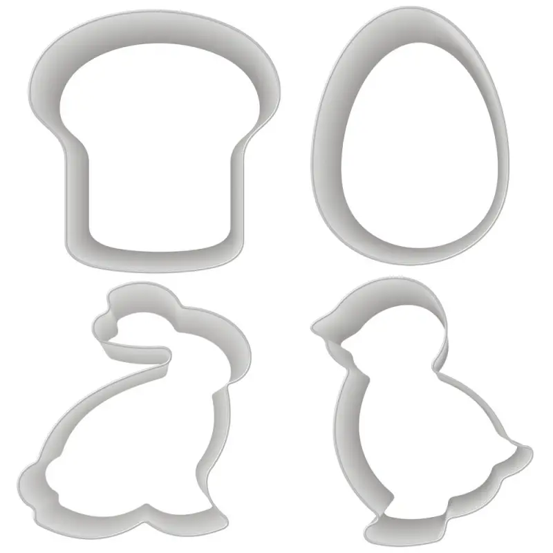 Форма для печенья, набор 4 шт, "Пасхальный"