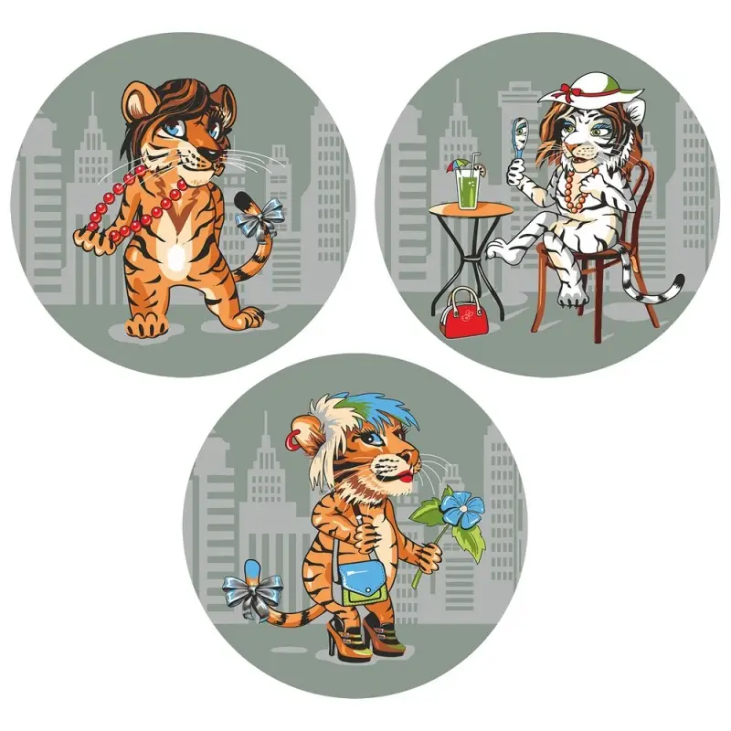 Подставка под горячее Тигр Кайфолов диаметр 20 см (ассортимент)