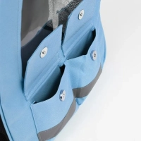 Рюкзак для переноски животных с окном для обзора голубой