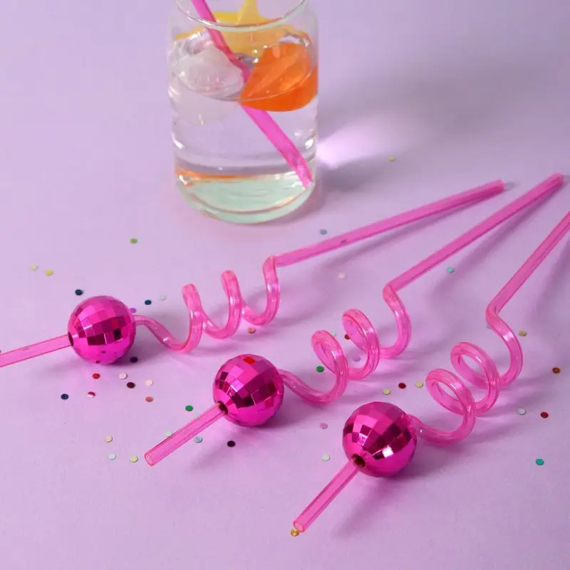 Трубочки для коктейля Шарики 4 шт (ассортимент)