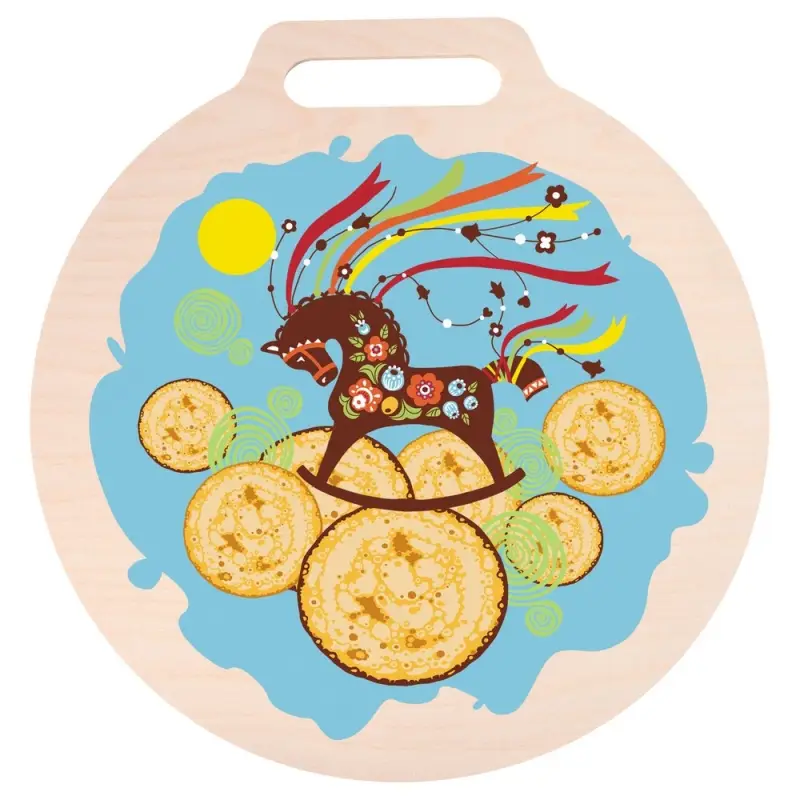 Доска разделочная Широкая Масленица 26см