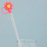 Колпачки для коктейльных трубочек Цветочки 4 шт