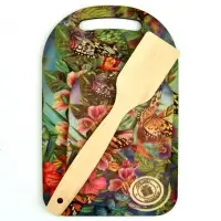 Доска разделочная с подставкой и лопаткой Яркое лето 3 предмета