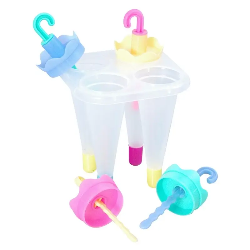 Формы для мороженого Яркие зонтики 4 ячейки