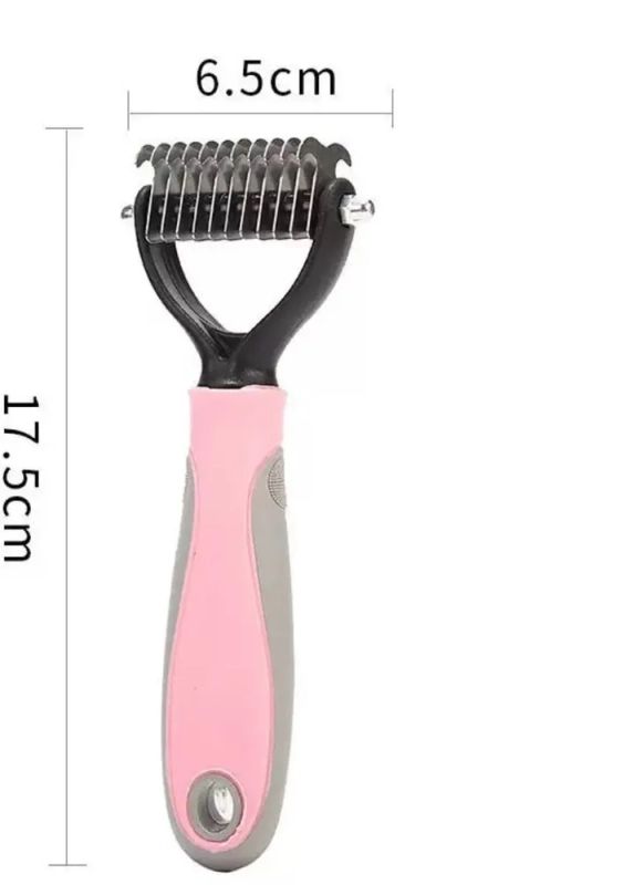 Расческа для кошек и собак розовая