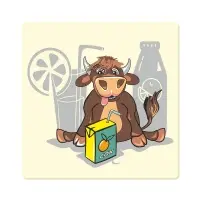 Подставка под горячее Забавный бычок 14х14см (ассортимент)