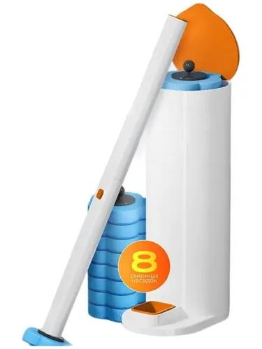 Ершик для унитаза бесконтактный со сменными насадками